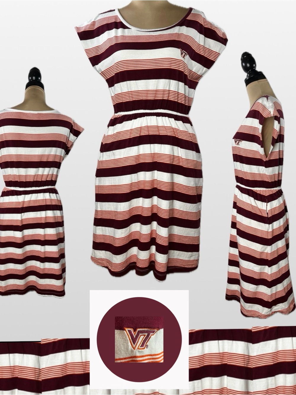 - Virginia Tech Fan Apparel or  “game day” dress -UG Apparel Striped Casual Dres